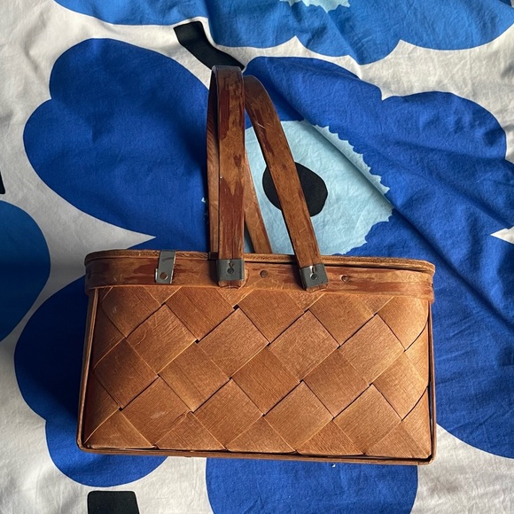 Other - Rustic, vintage, handmade picnic basket.